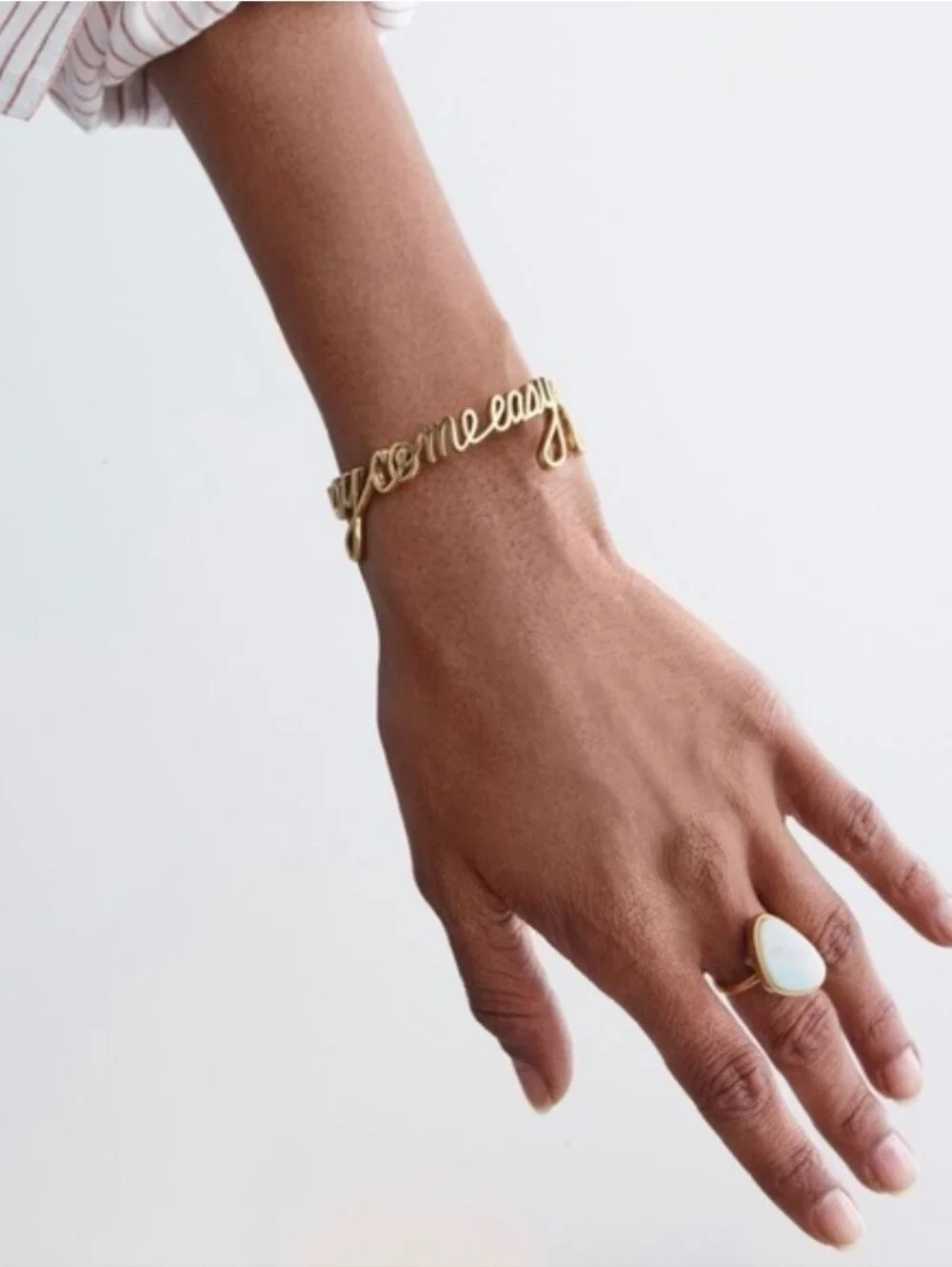 Madewell “Easy Come, Easy Go” Script Cuff Bracelet